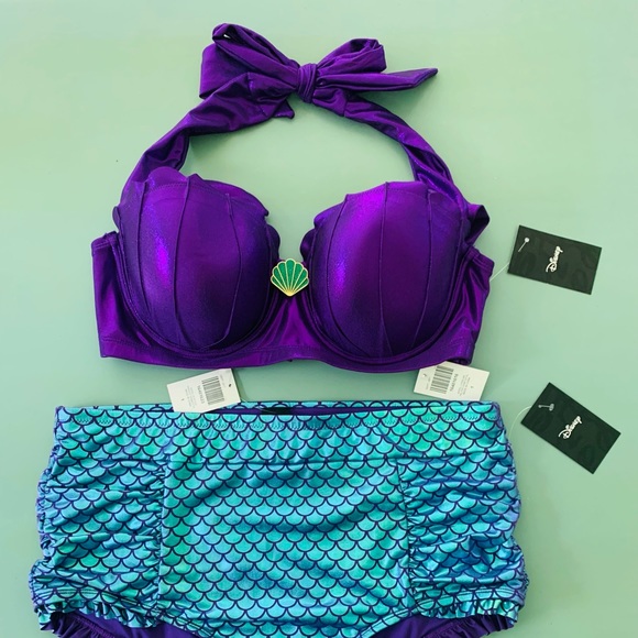 Disney Swim Disneys The Little Mermaid Ariel 2 Piece Swimsuit X Nwt
